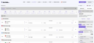 In-Play-Sportbereich mit laufenden Ereignissen und Wettmärkten